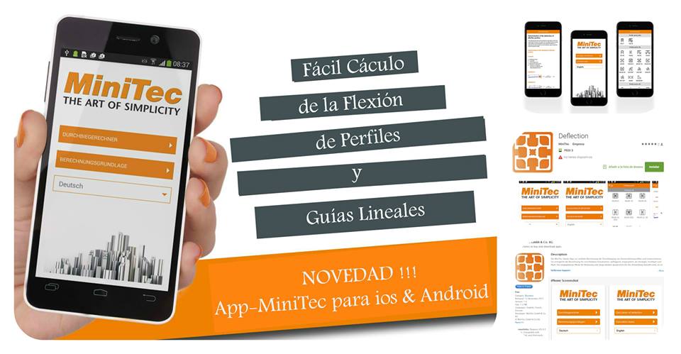 App Perfiles de aluminio MiniTec tanto en iOS como en Android